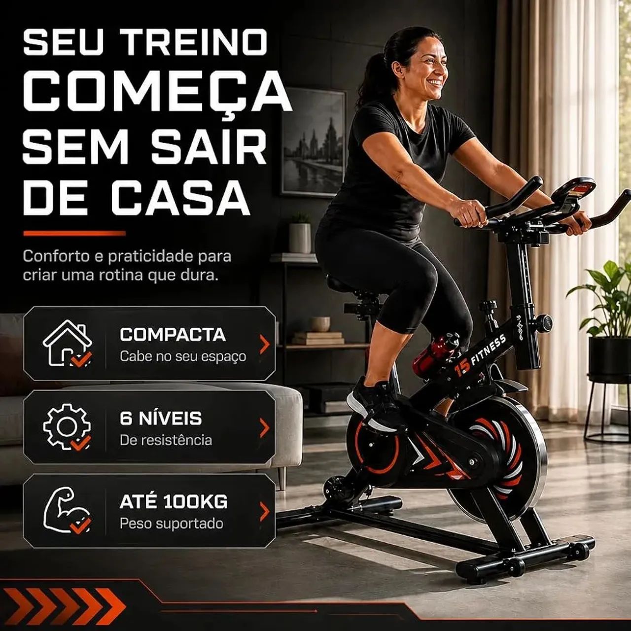 Bicicleta Ergométrica Eagle Métrica Nova, Nunca Usada<br> - Foto 3