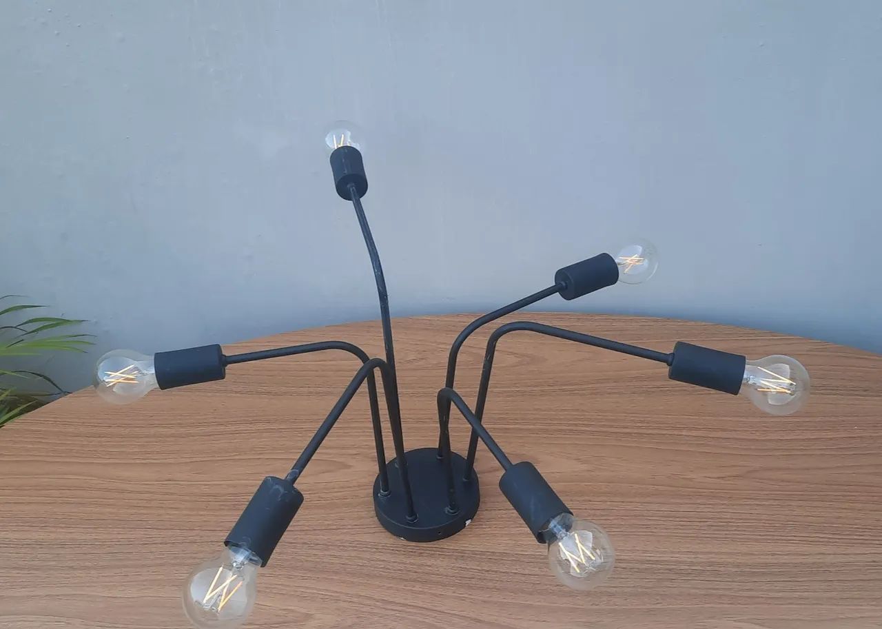 Lustre luminaria aranha com lâmpadas  - Foto 2