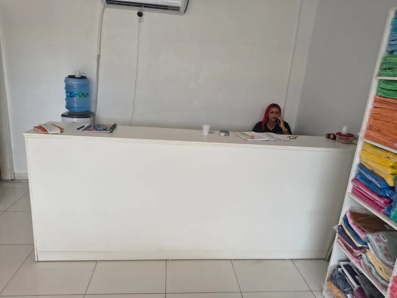 Balcão grande MDF branco 