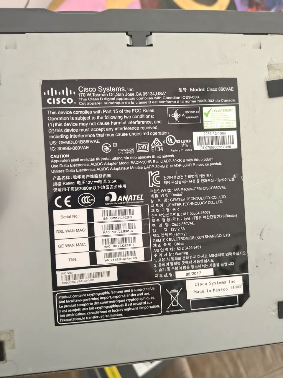 Roteador Cisco 860VAE (860VAE-K9) - Foto 3
