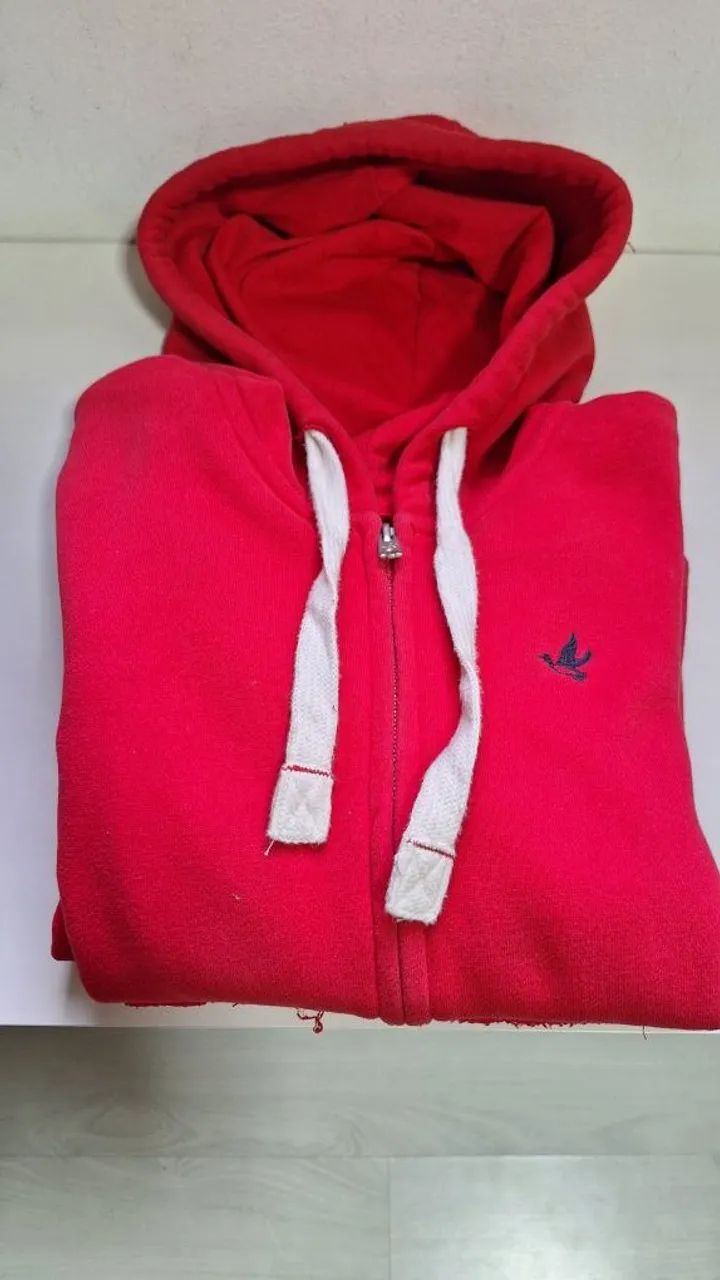 Blusa moleton infantil brooksfield original vermelha 