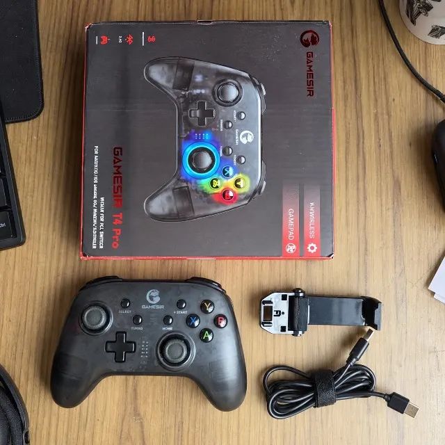 Controle GameSir T4 Pro Bluetooth Switch PC Android iPhone com Suporte de Celular - Foto 2