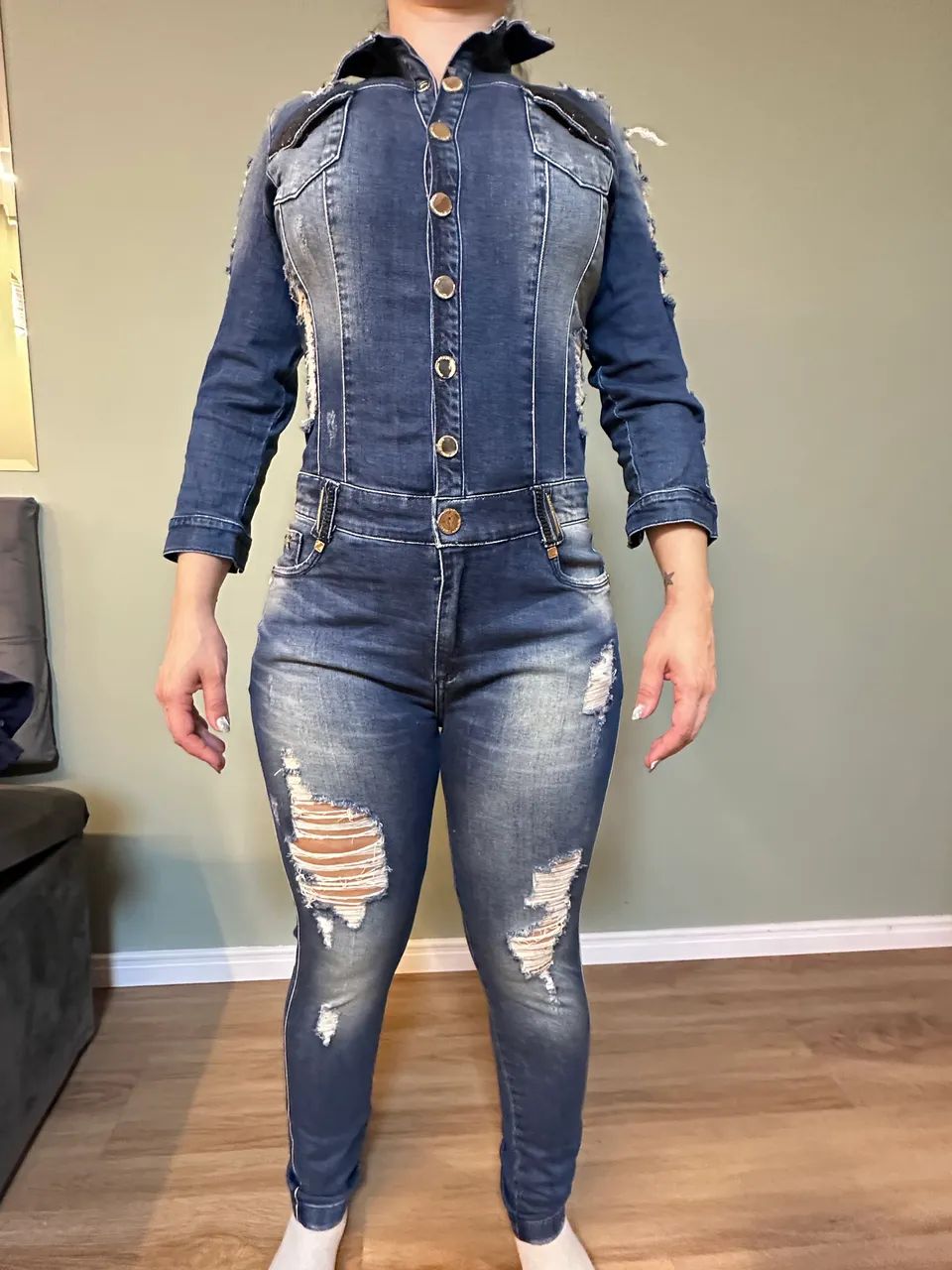 Macacão jeans original pitbull