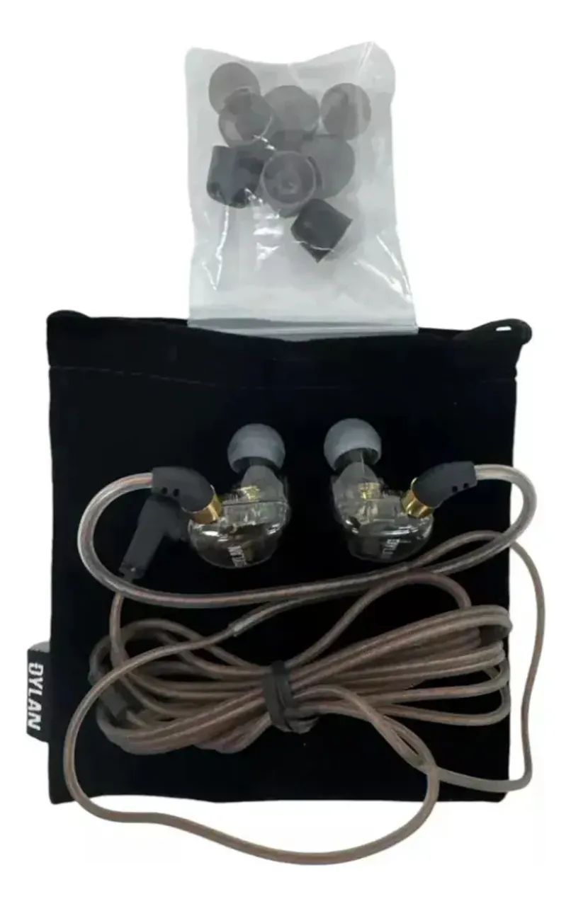 FONE OUVIDO IN-EAR DYLAN DE-115 BLACK MONITOR DE PALCO - Foto 3