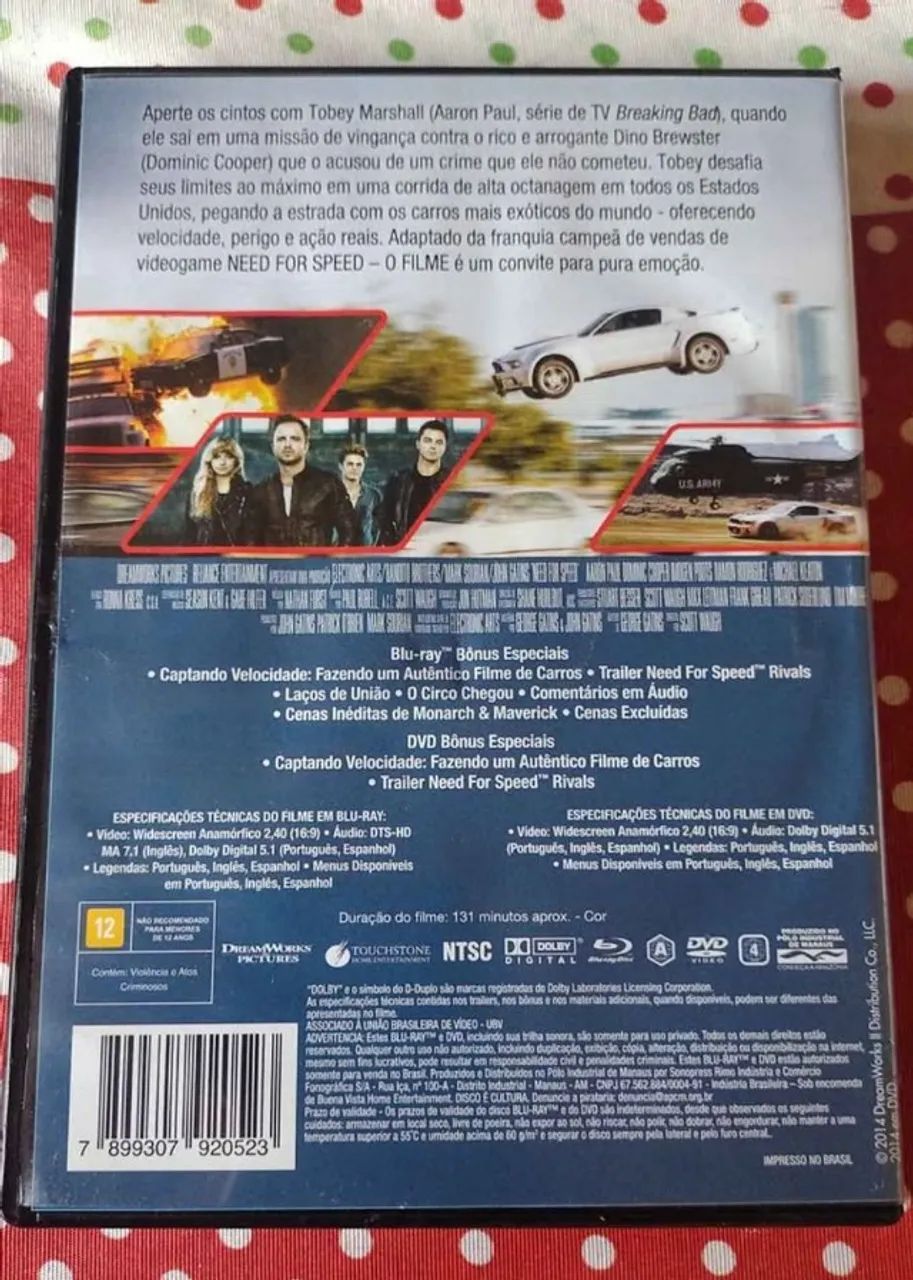 Need For Speed O Filme Dvd + Bluray - Com Dublagem Em Português - Foto 4