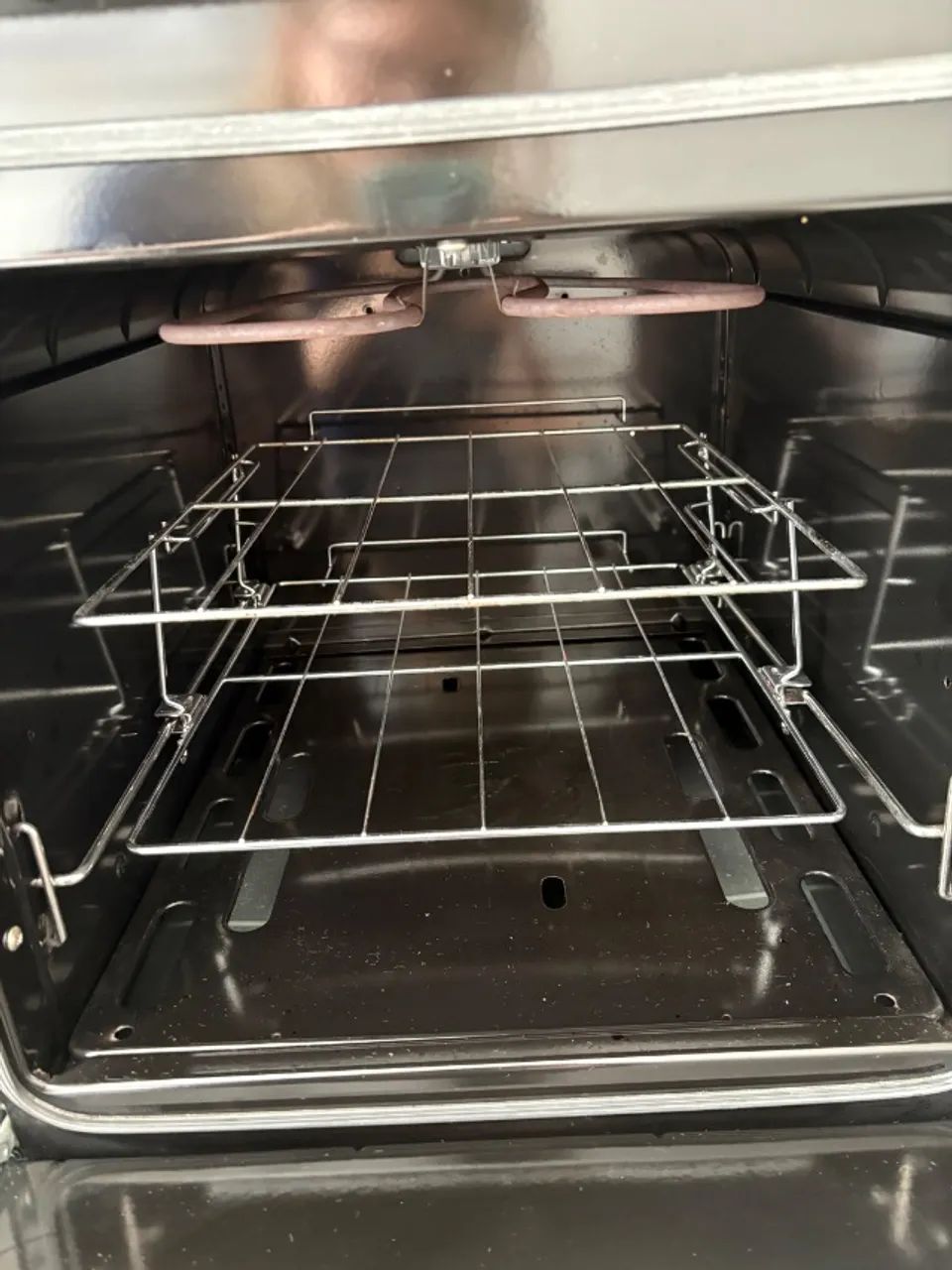 Fogão Brastemp 4 bocas acabamento em inox forno com duas prateleiras - Foto 5