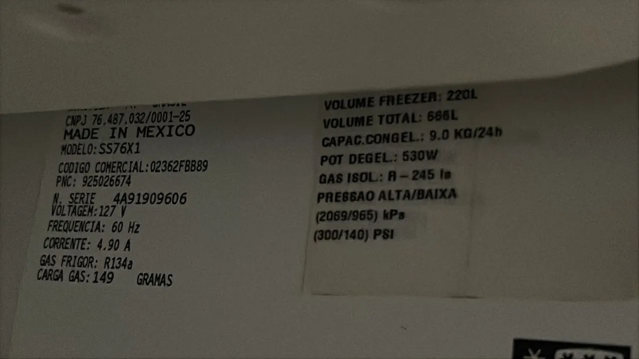 Geladeira Electrolux Side by Side 685L Inox - Funcionando Perfeitamente - Foto 3