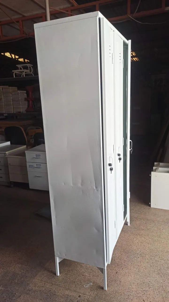 Armário de aço branco com 3 portas - Foto 3