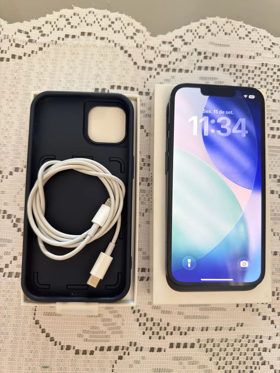 iPhone 13 128GB Azul Original | 77% Bateria | Caixa + Cabo - Foto 3