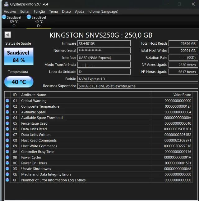 SSD Kingston 256gb NVME M.2 - Foto 4