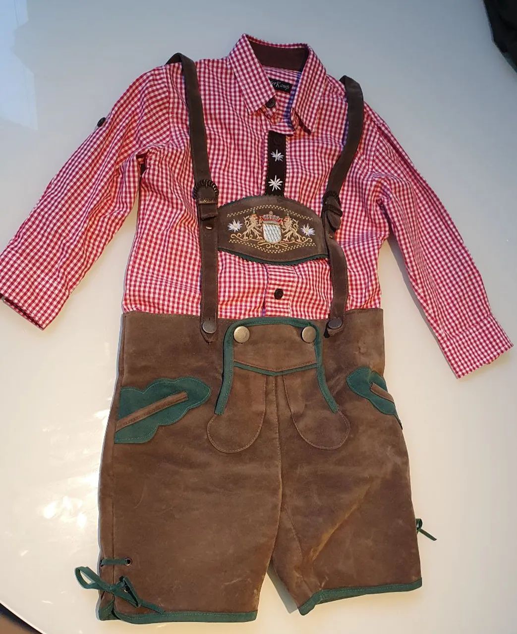 TRAJE TÍPICO ALEMÃO INFANTIL LEDERHOSEN - Foto 5