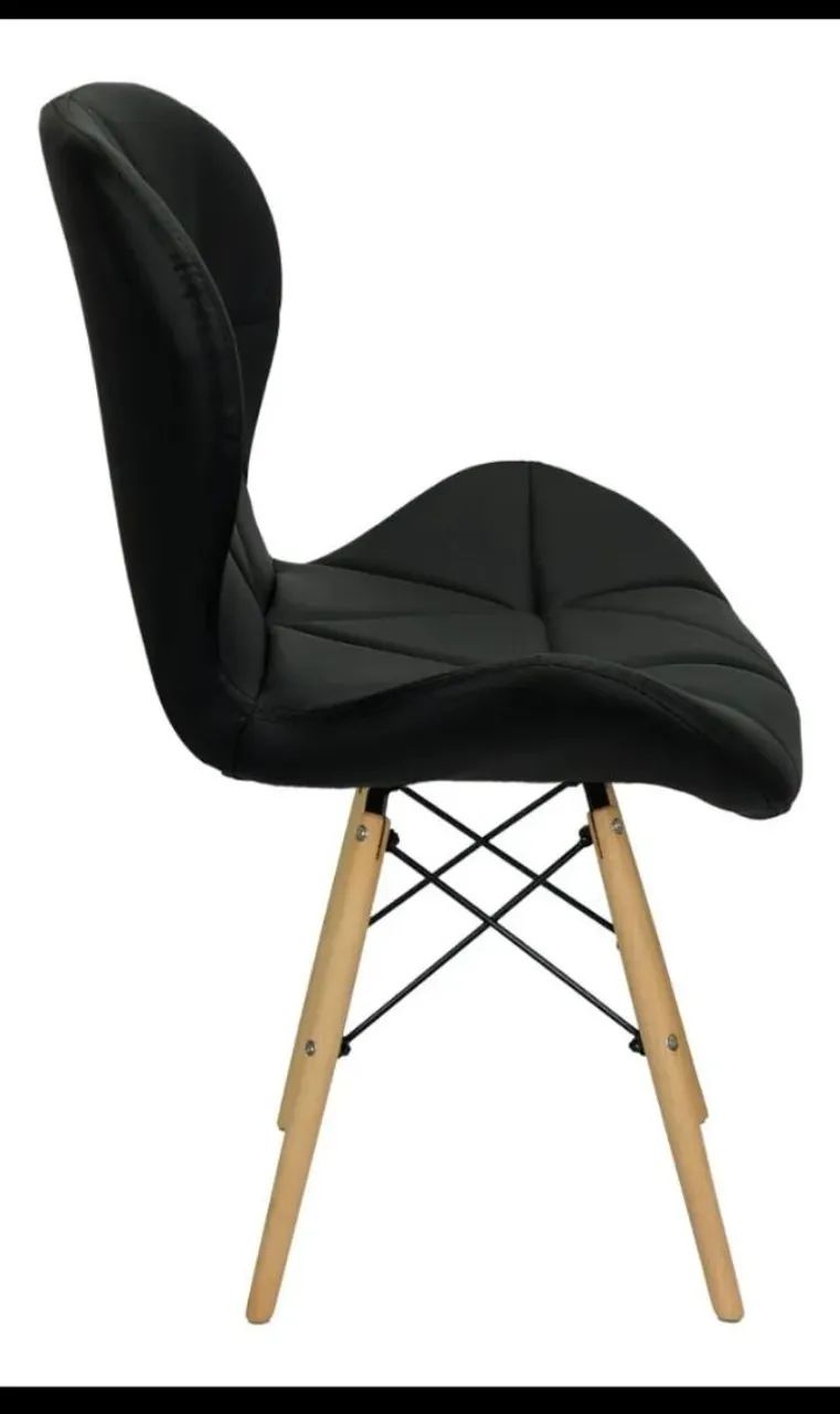 Kit 4 Cadeiras de jantar Charles Eames Eiffel estofada slim - Foto 2