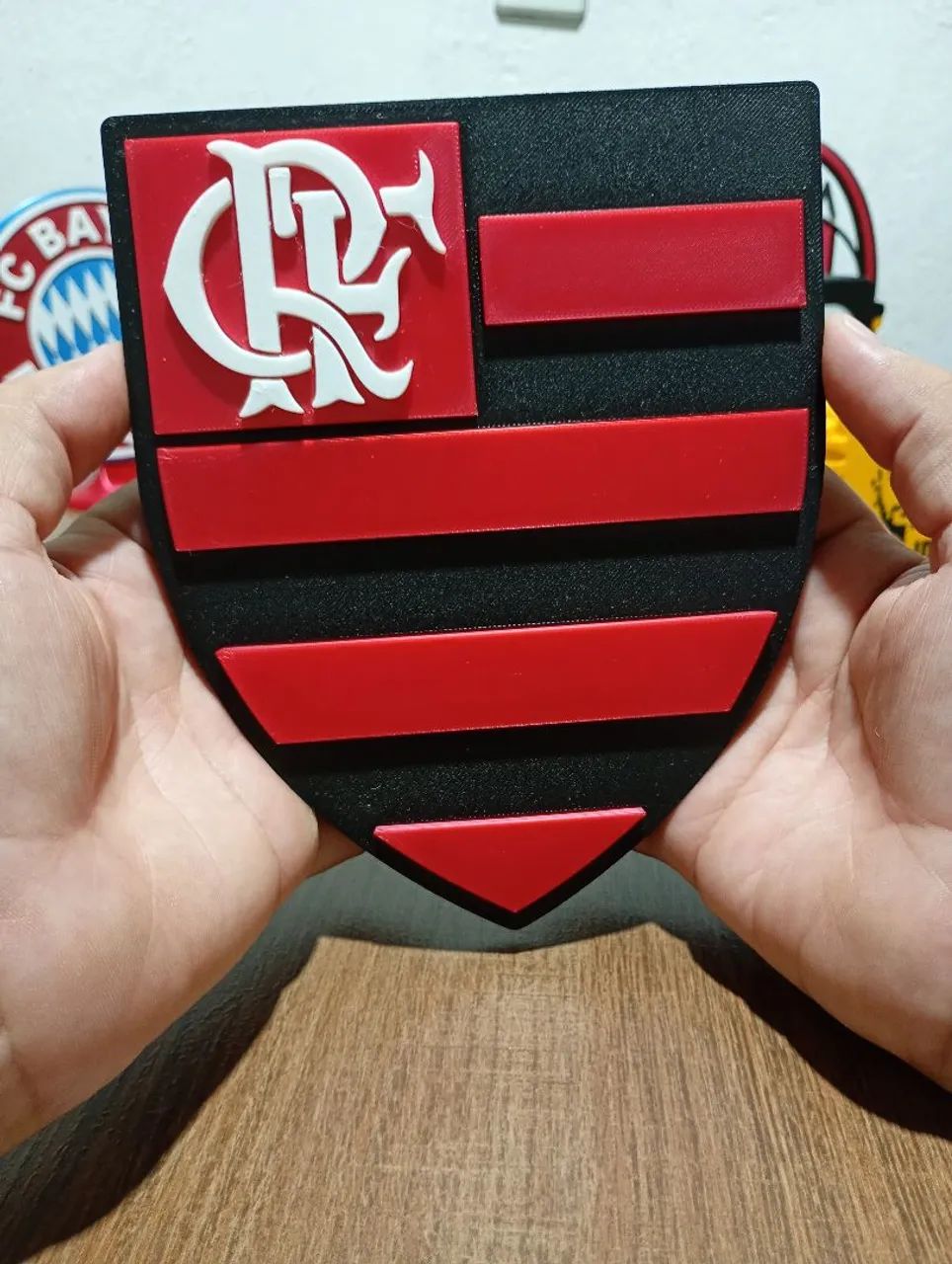 Placa para coleção escudo do Flamengo 