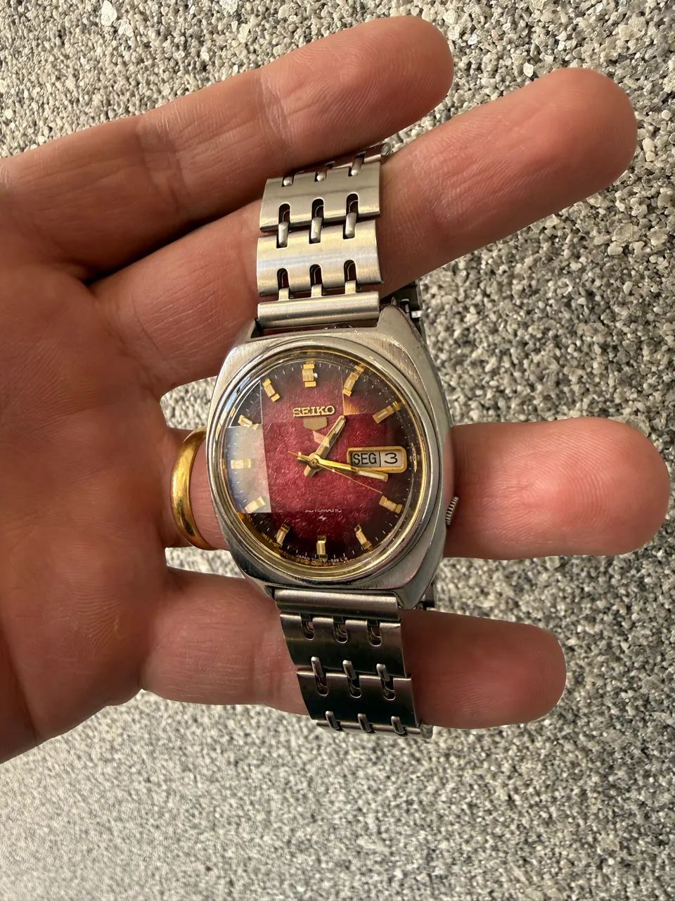 Raro Seiko 5 Automatic * (Acrílico Facetado - Foto 4