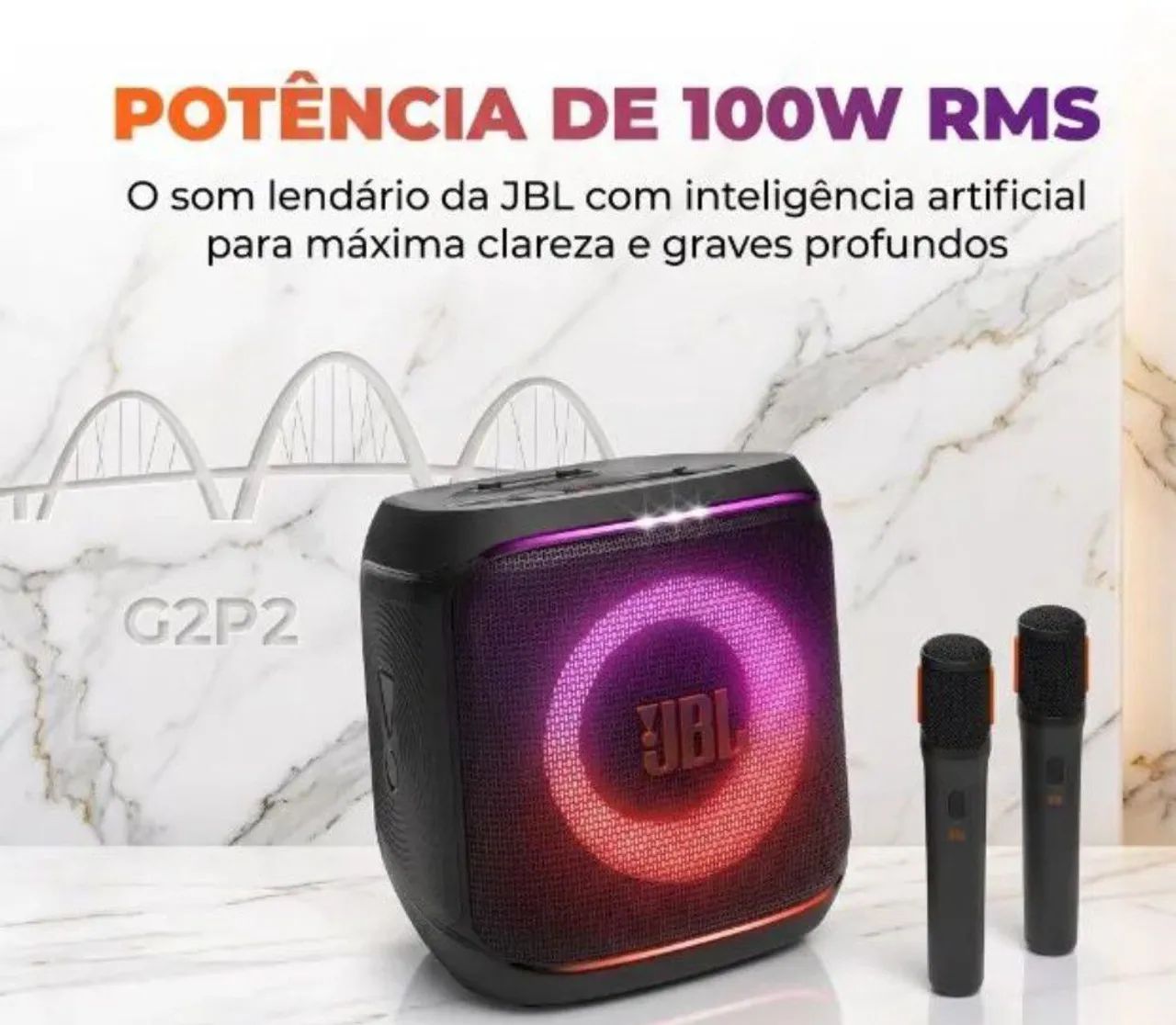 JBL encorre com 2 microfones - Foto 4
