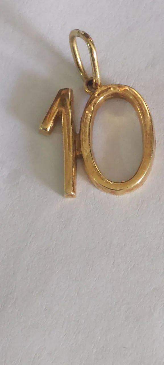 Letra em ouro número 10 vivara - Foto 5