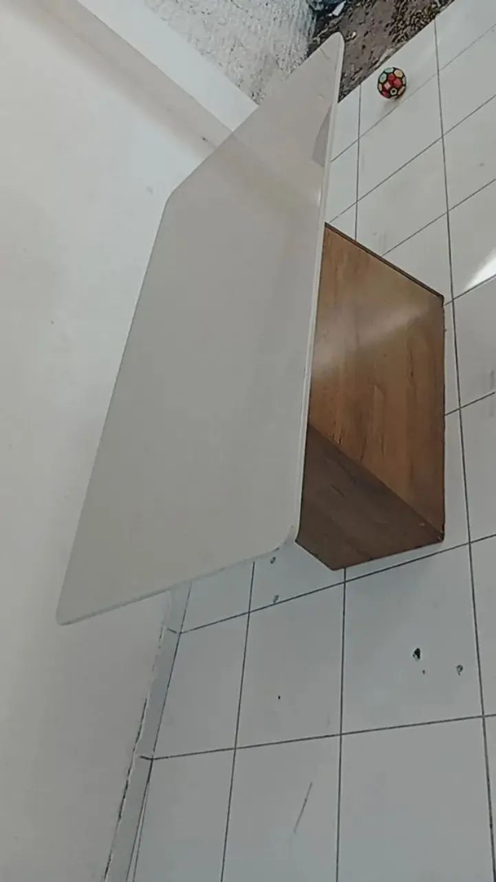 Mesa tampo de vidro 