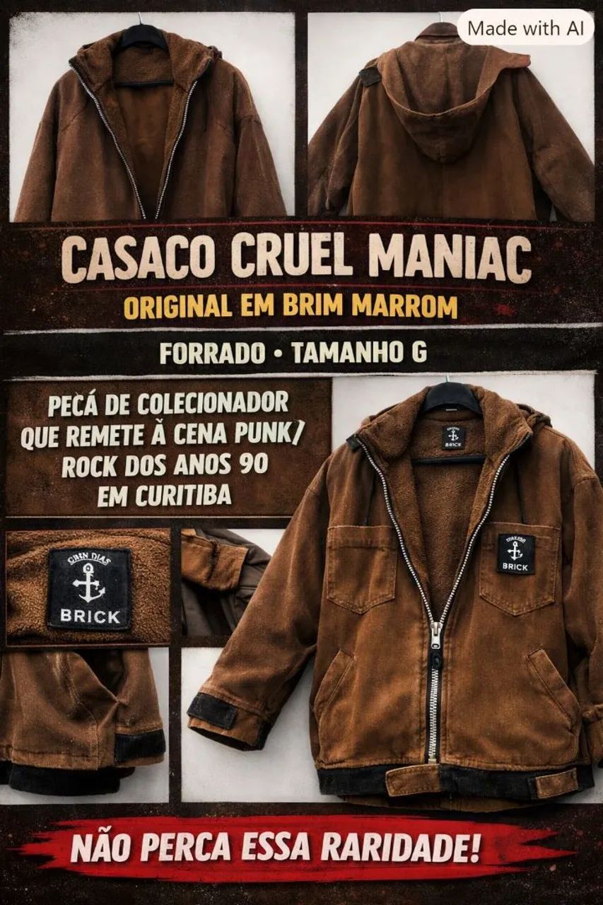 Casaco Cruel Maniac Original!