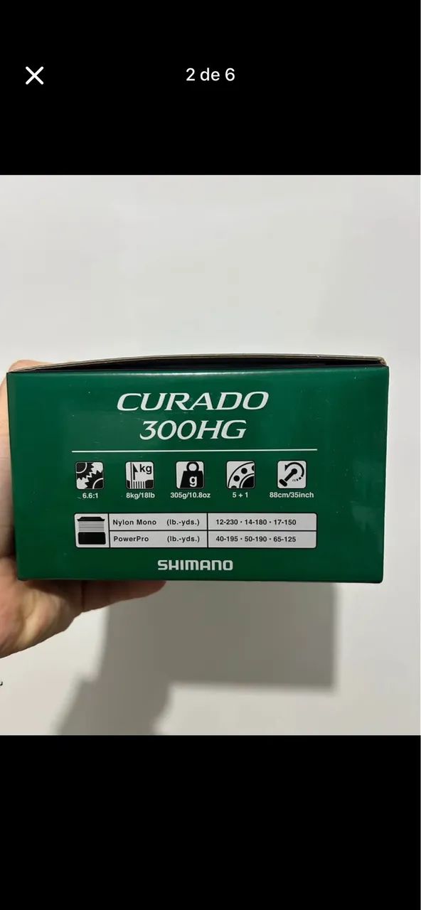 Carretilha Shimano Curado 300 HG (direita) nova
