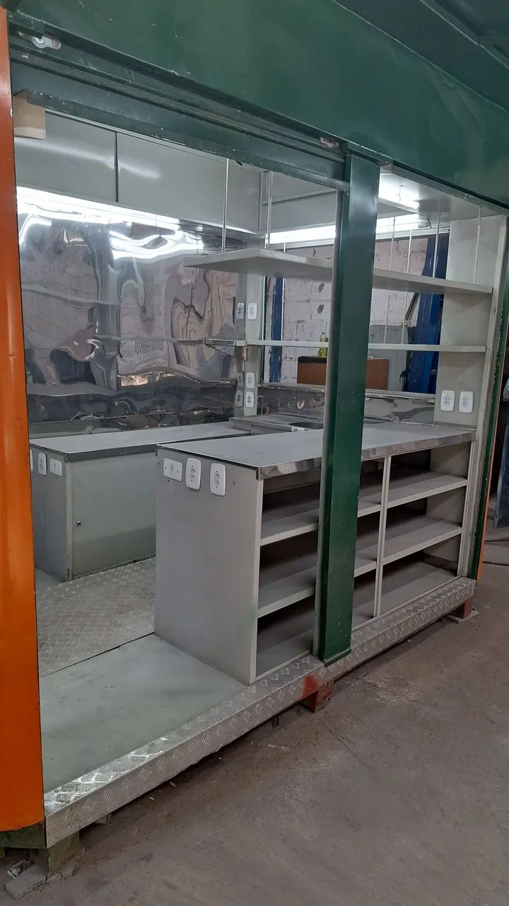 Quiosque Comércio Aço 4 portas 3mx2mx3m - Foto 2