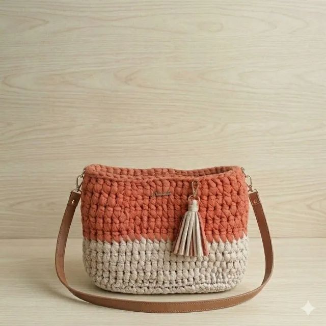 Bolsa de Crochê Artesanal Moda Brasil  - Foto 4
