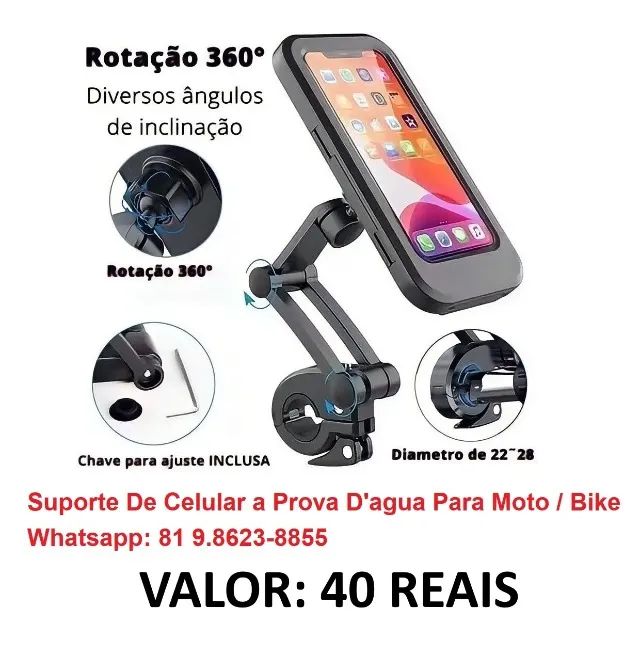 SUPORTE ´PARA CELULAR MOTO - Foto 3