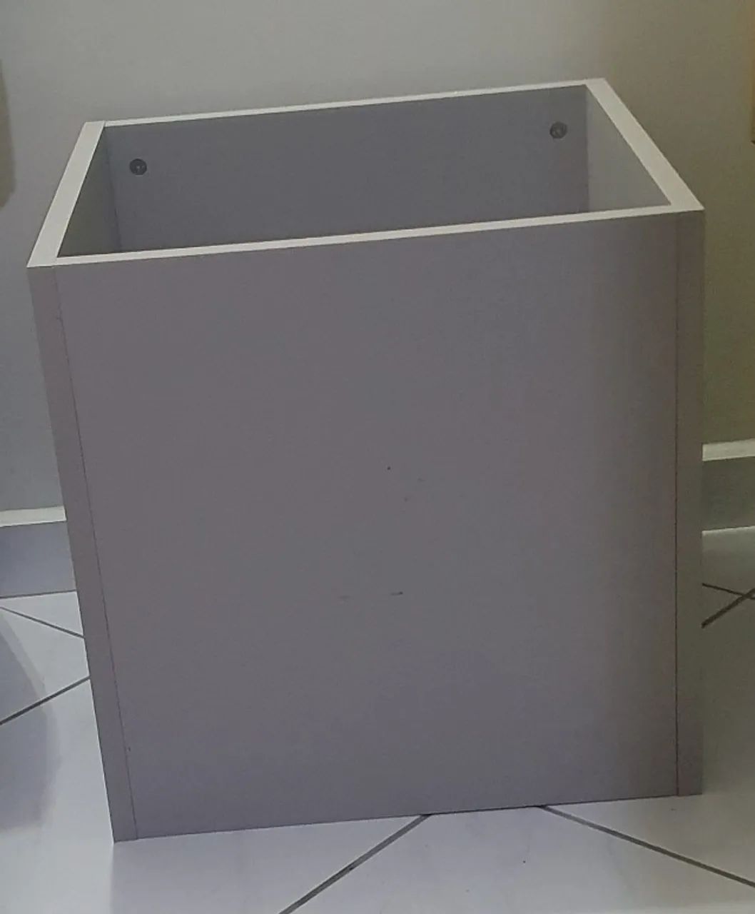 Cachepot em mdf cinza