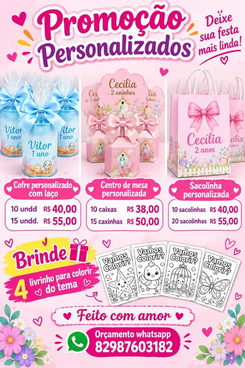 Personalizados , pegue e monte 
