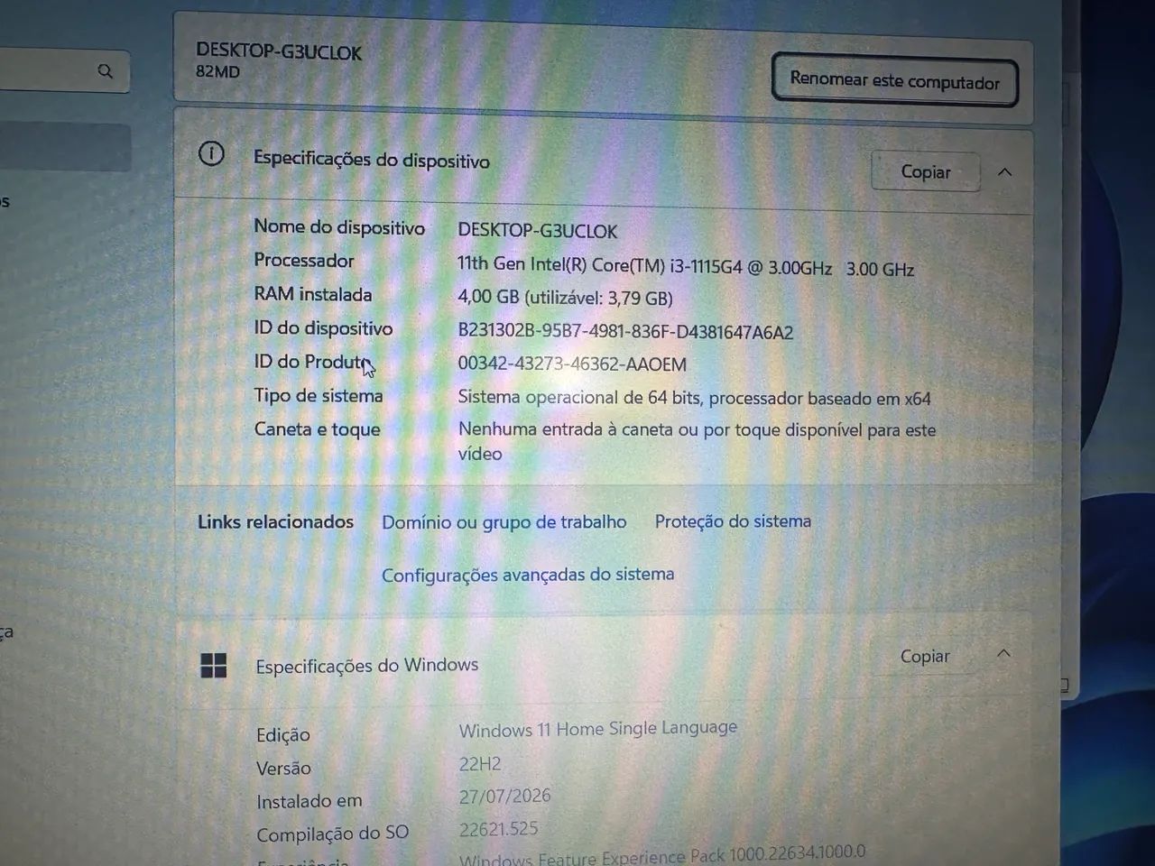 Lenovo core i3 décima primeira geração  - Foto 4