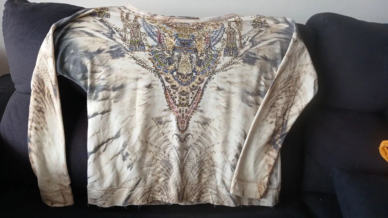 Blusa malha manga longa 