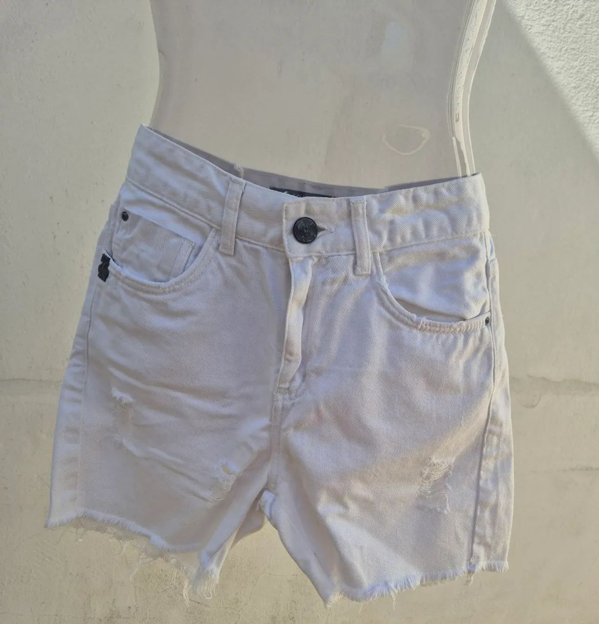 shorts jeans branco john john 36