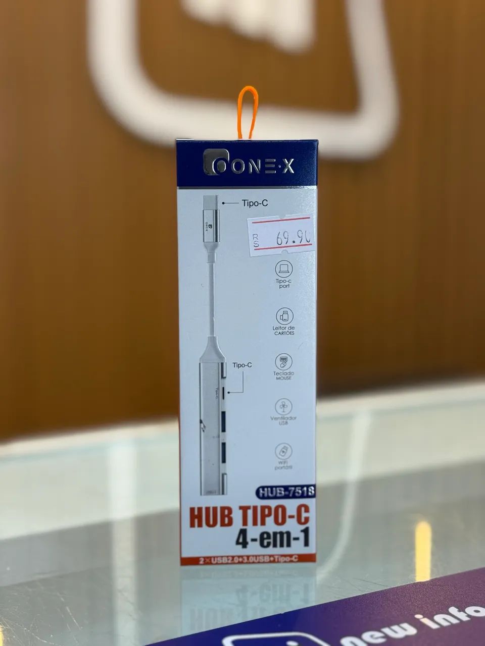 Hub Usb C 4 em 1 