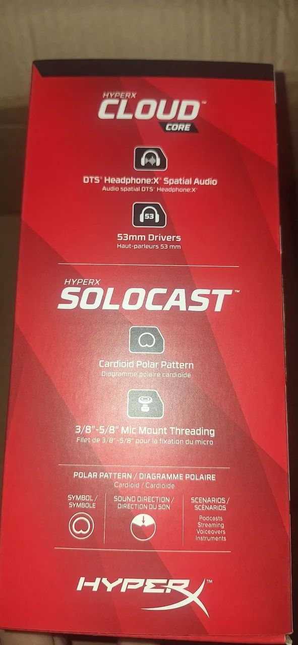 Kit Hyperx Headset Cloud Core + Microfone Solocast - Foto 2