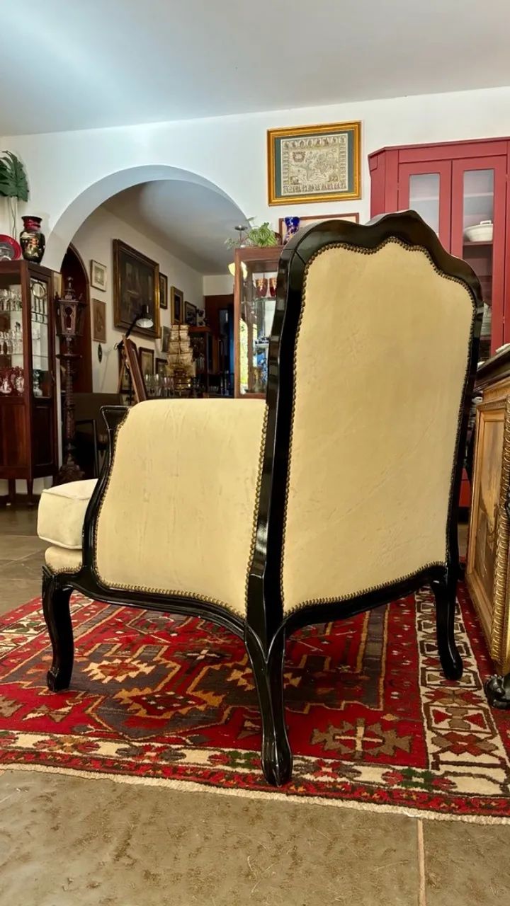 Par de Poltronas Bergère Estilo Luís XV - Foto 3