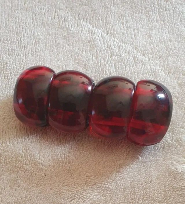 Pulseira Sobral Original em Resina Vermelha Translucida - Foto 2