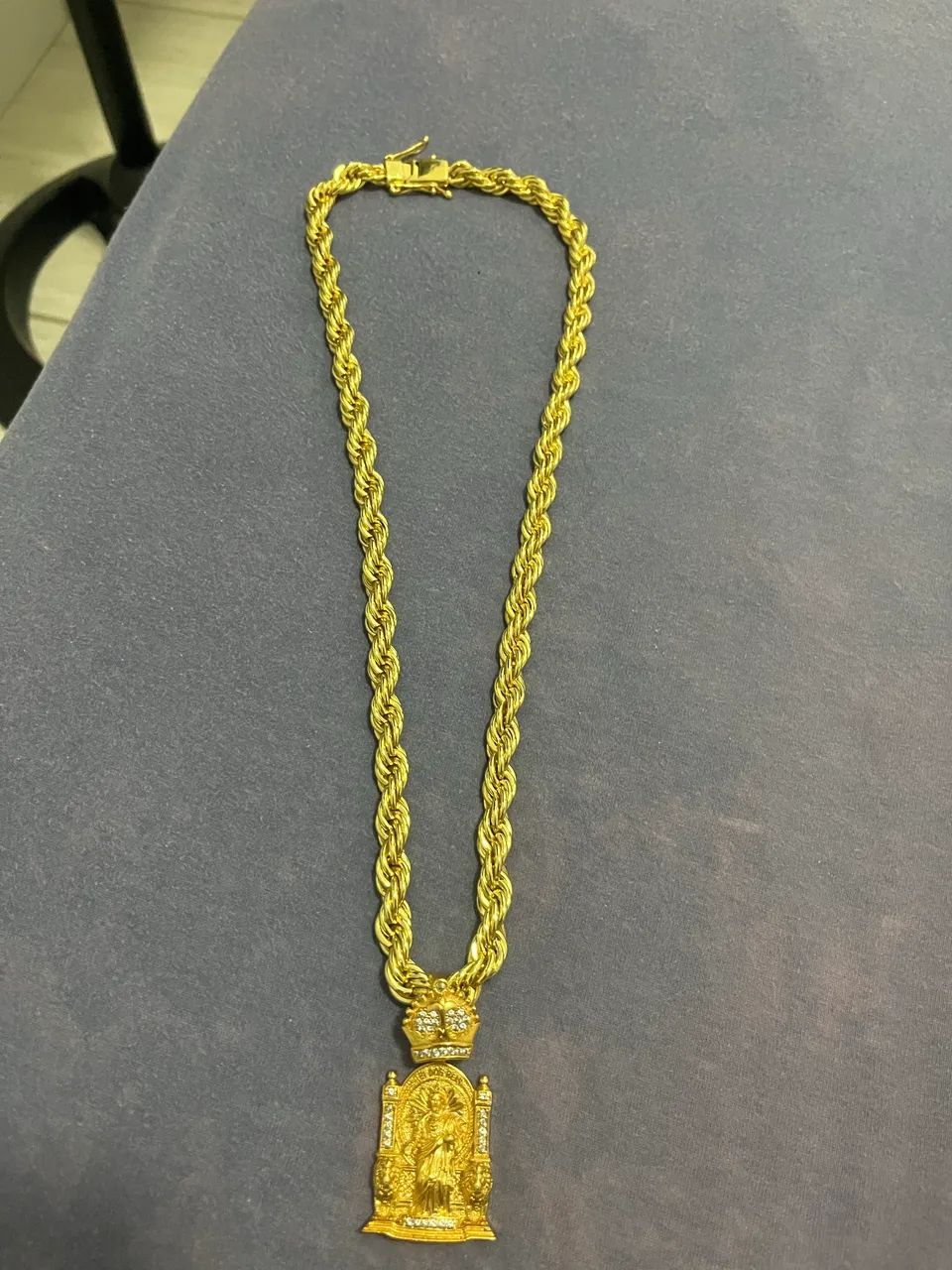 Corrente grossa pingente Jesus - Foto 4