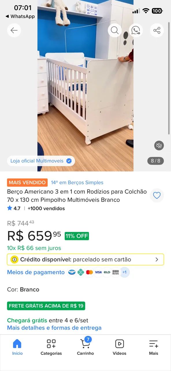 Berço que vira cama  - Foto 3