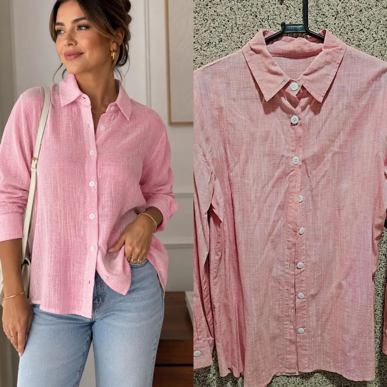 Camisa Rosa M 