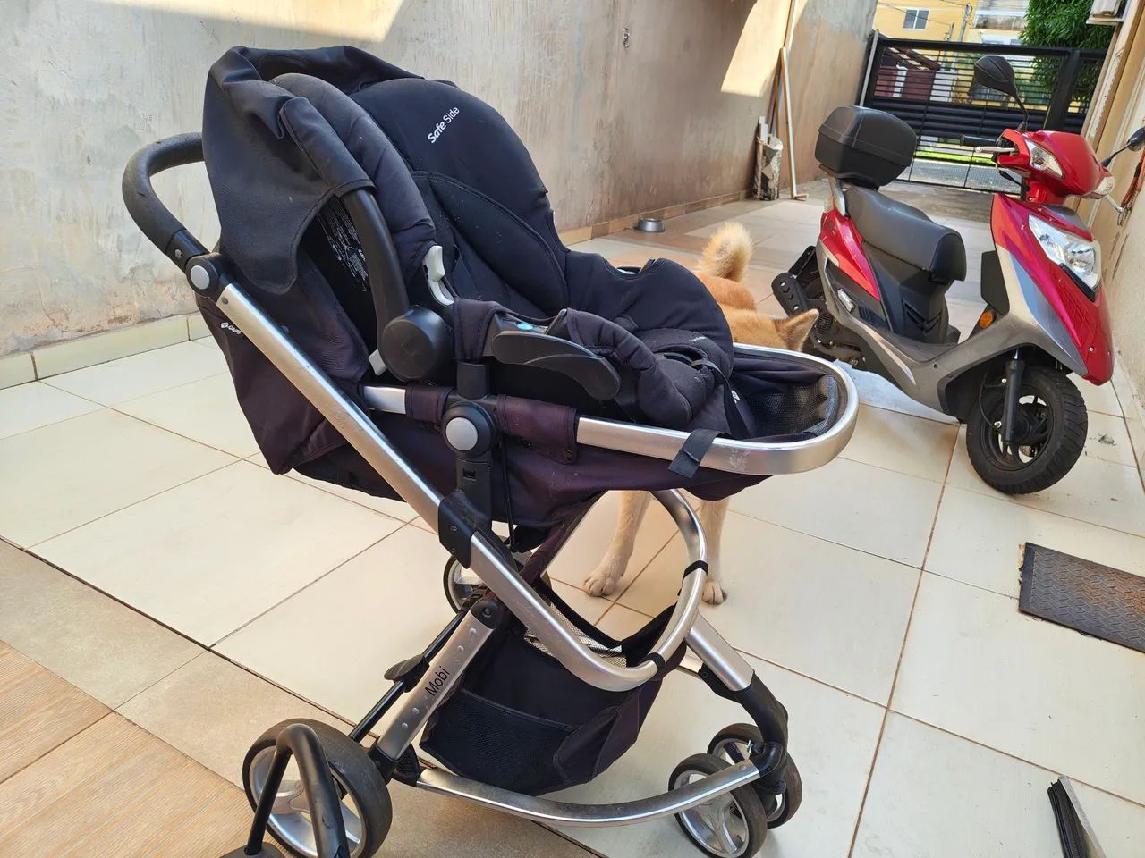 Carinho de bebê e bebê conforto kit 