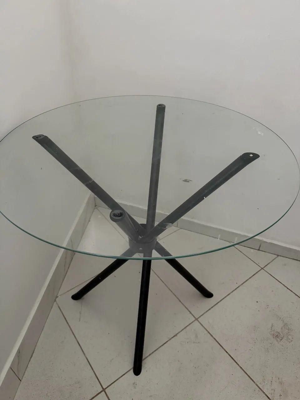 Mesa de vidro redonda 