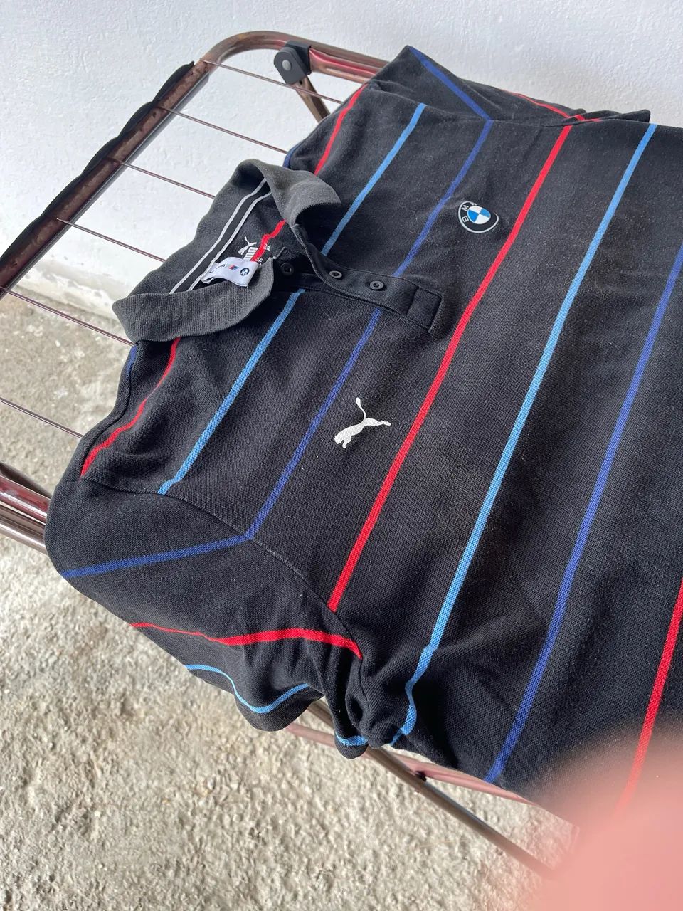 Camisa Polo Puma BMW Motorsport Striped Original - Tam GG Seminova Sem Etiqueta. - Foto 5