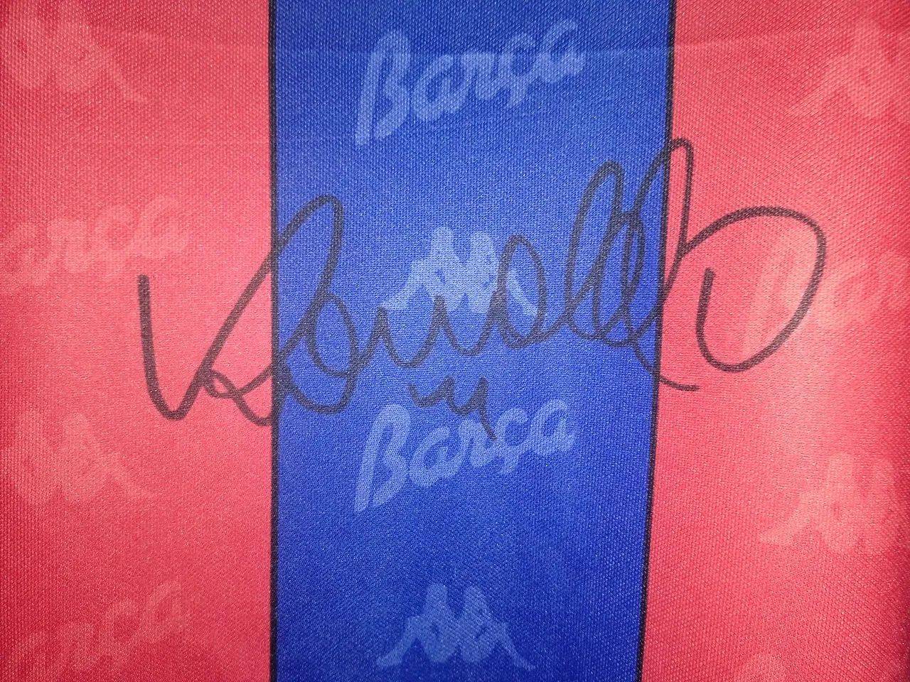 Camisa Barcelona 1996 / 1997 #9 Ronaldo Autografada Certificada - Foto 2