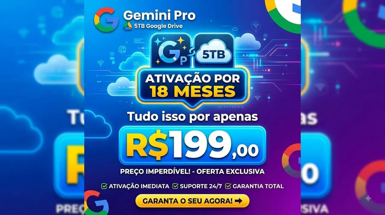 GEMINI Pro + 5TB Google Drive - 18 meses