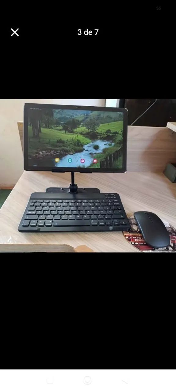 Kit tablet+mouse+teclado+suporte - Foto 3