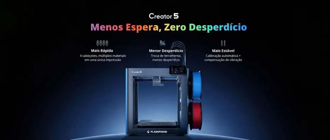 Impressora 3d FLASHFORGE creator 5 - Foto 2