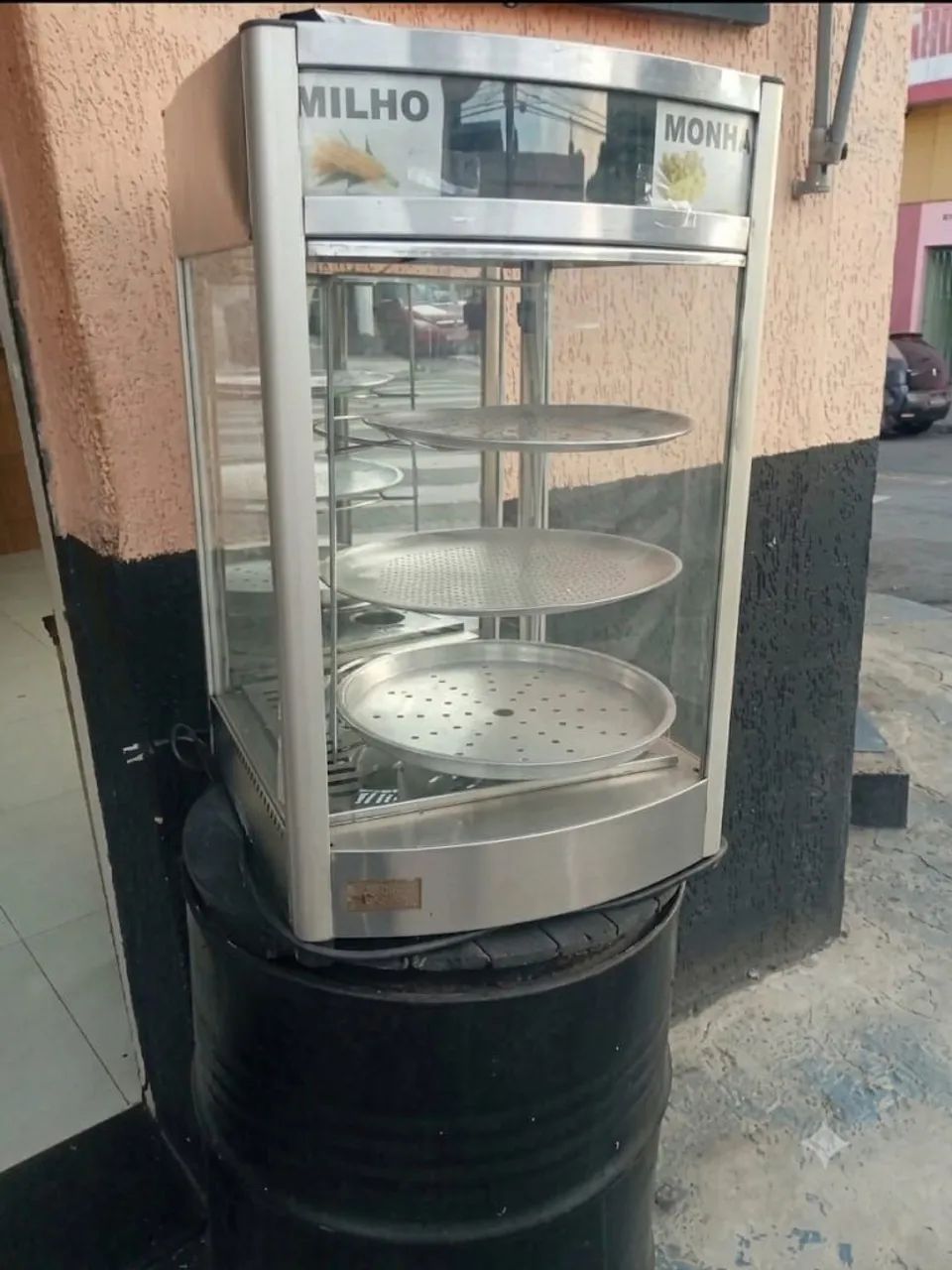 Estufa funcionando 