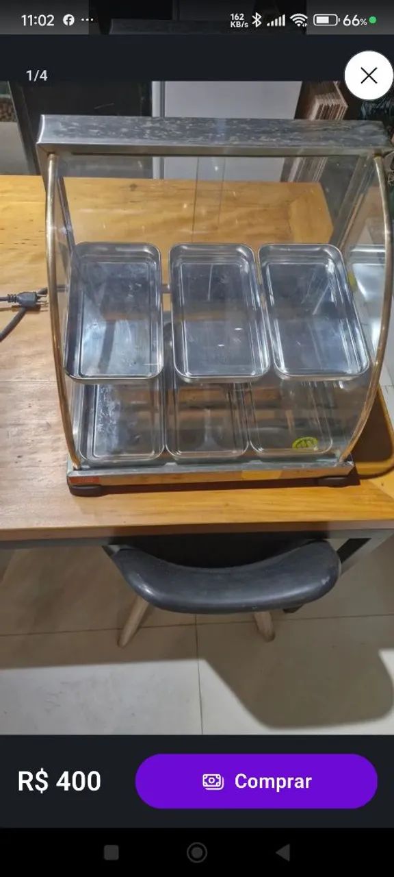 Estufa elétrica ouro 6 bandeijas