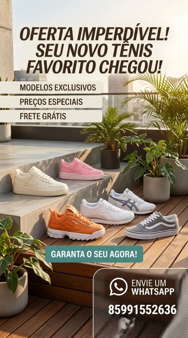 Tênis esportivos e casuais