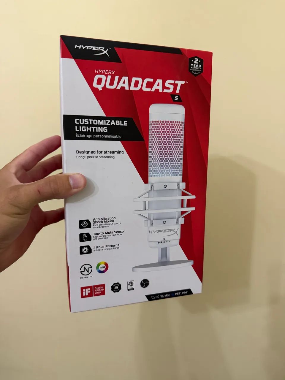 Microfone Gamer HyperX QuadCast S Podcast - Foto 2