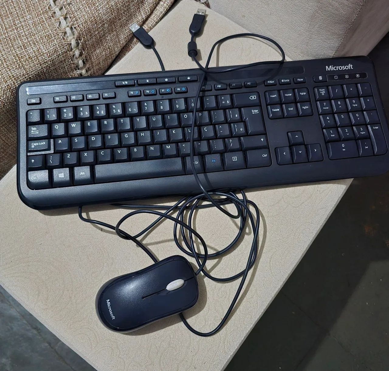 Teclado + Mouse Com Fio Original Microsoft 